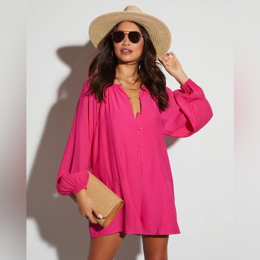 VICI KAILA BUTTON DOWN ROMPER NWOT